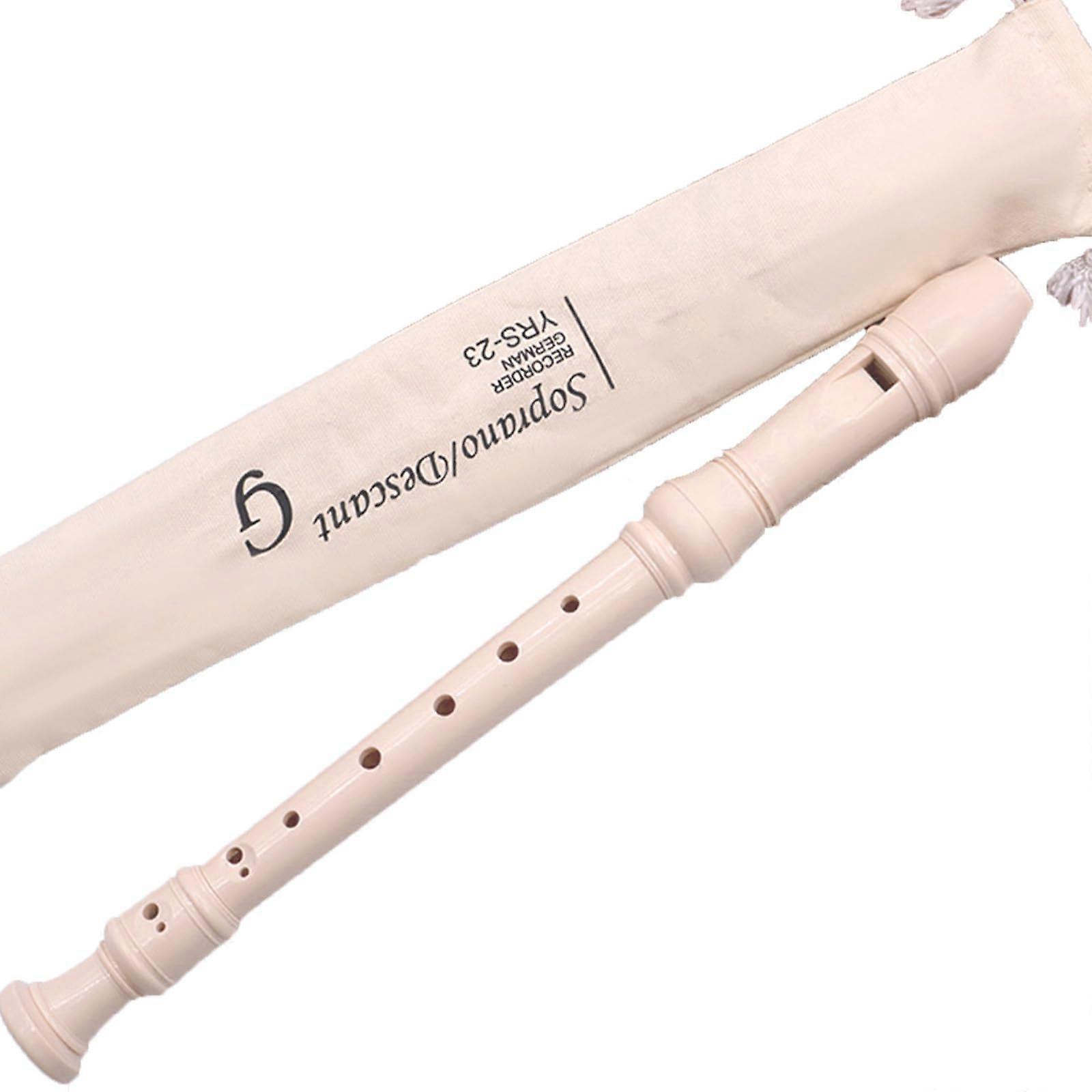 8Hole Soprano Recorder with Precise Pitch Control, Durable Resin, Clear Tone for Beginners