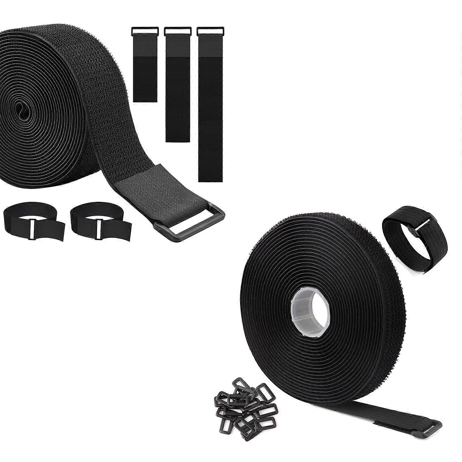 Cable Straps Heavy Duty Hook and Loop Reusable CuttoLength MultiSize for Cable Management