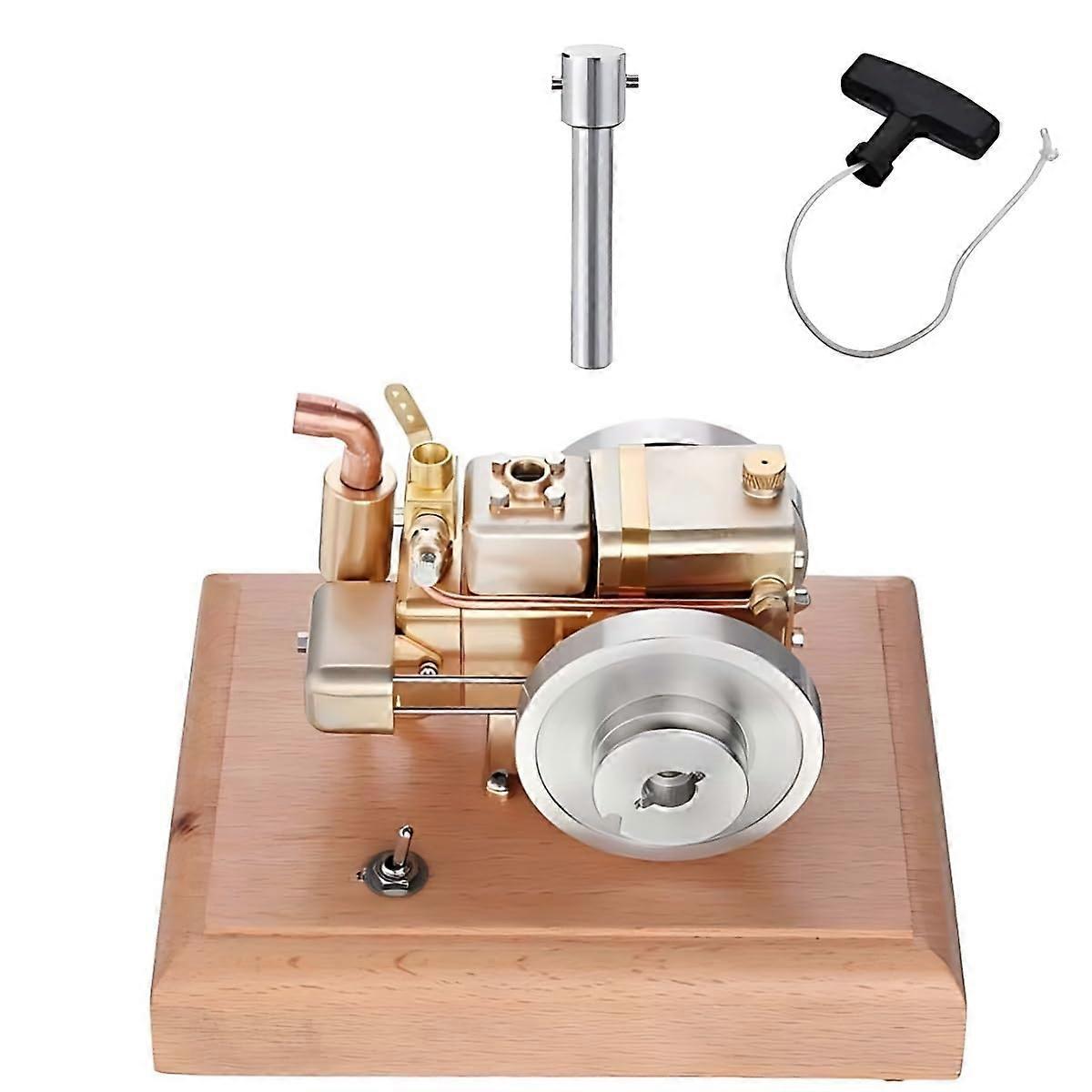 M12 Mini Hit and Miss Engine Model, Real Working Water Cooled Brass IC Engine for Adults DIY Display