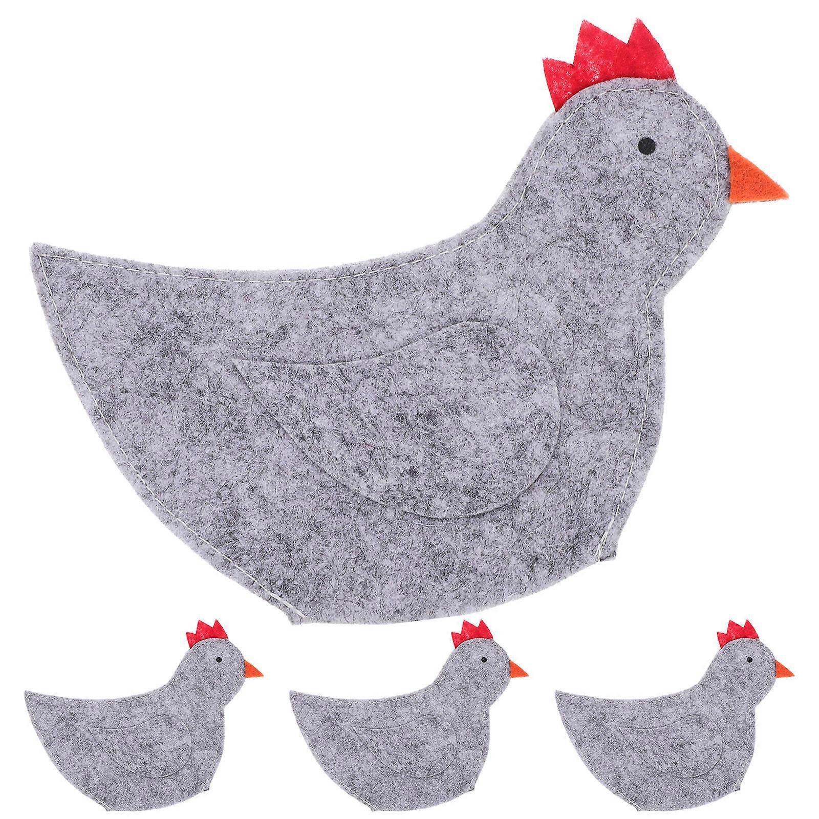 4Pcs Easter Chicken Egg Covers for Decor Cloth Egg Bags