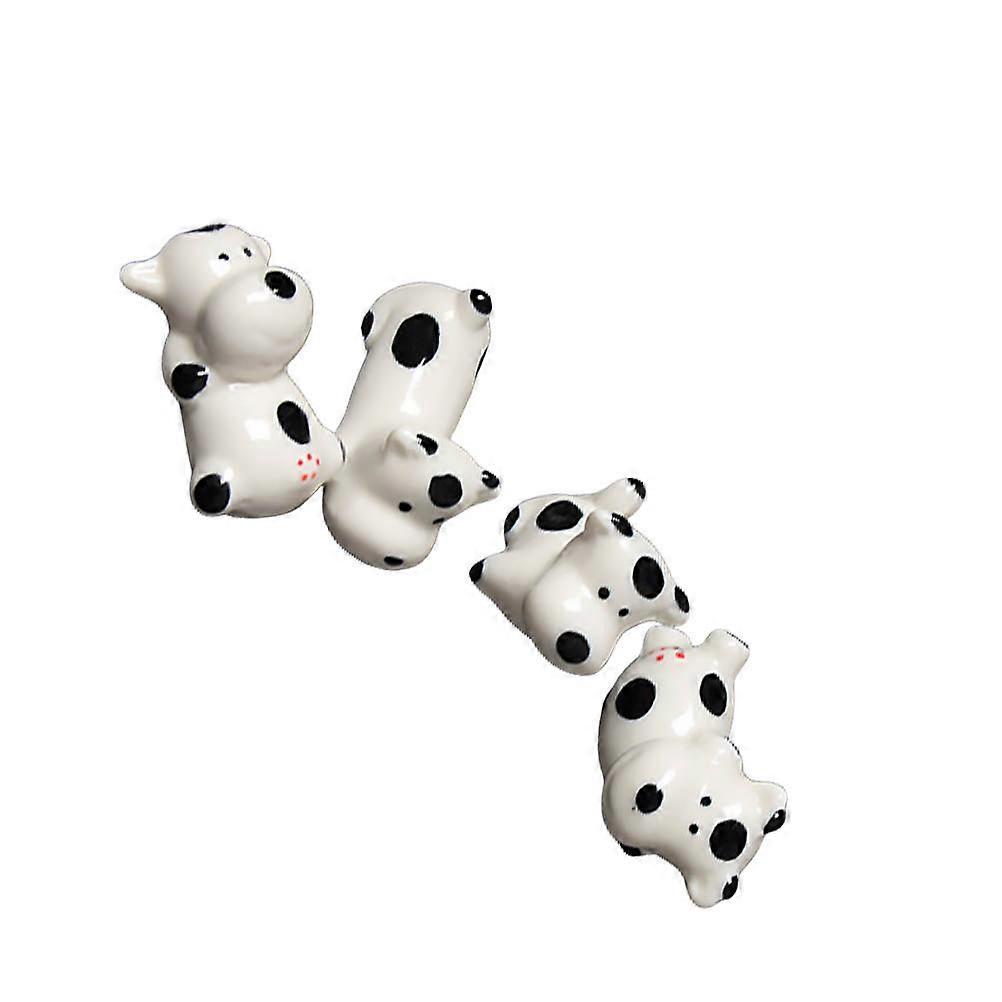Kitchen Chopsticks Holder Milk Cow Design Tableware Prevent Rolling Keep Table Clean 4Pcs For Home Restaurant