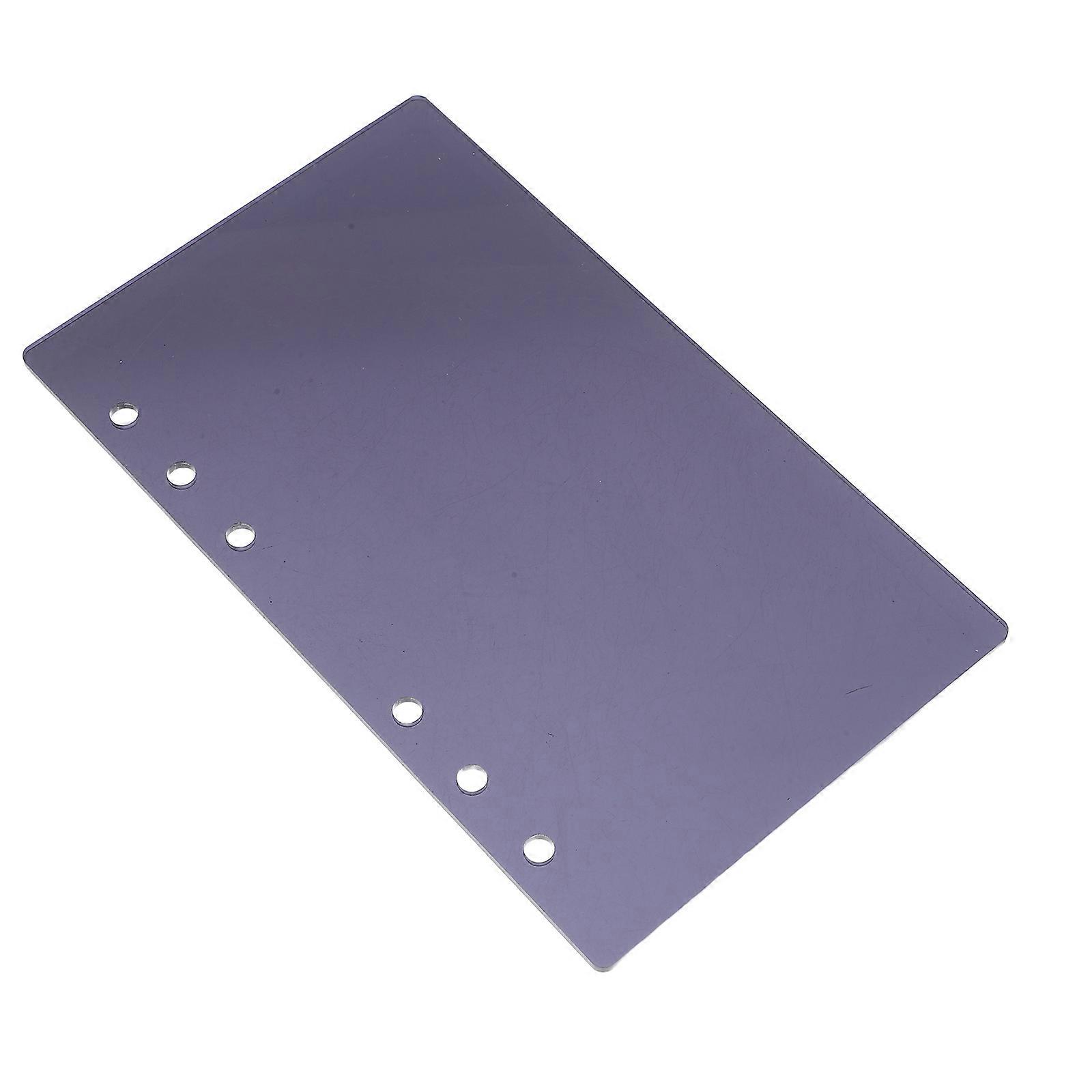 A6 Acrylic Binder Cover for Refillable Loose Leaf Notebook 6 Holes