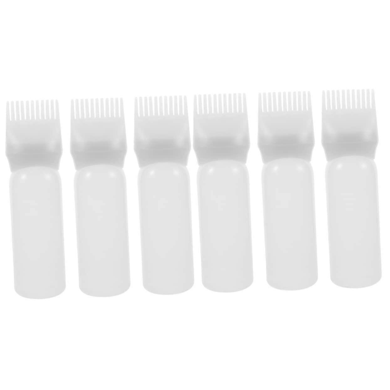 6pcs Hair Dye Applicator Bottle with Root Comb for Precise Root Application and Even Coloring
