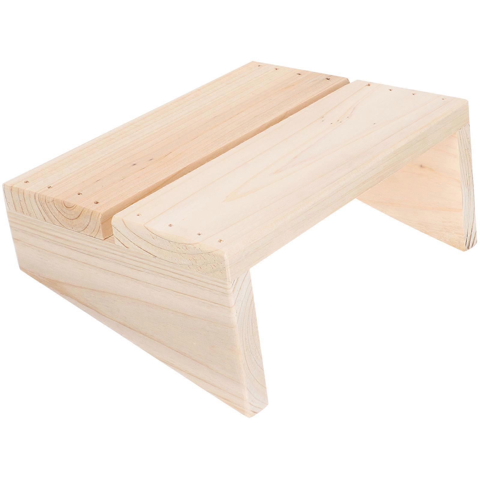 Stool Wooden Foot Rest Stool for Household Use 2Pcs