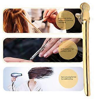 Salon Clips Metall-Friseurclips zum Färben von Haaren, 6-teiliges Set, Gold