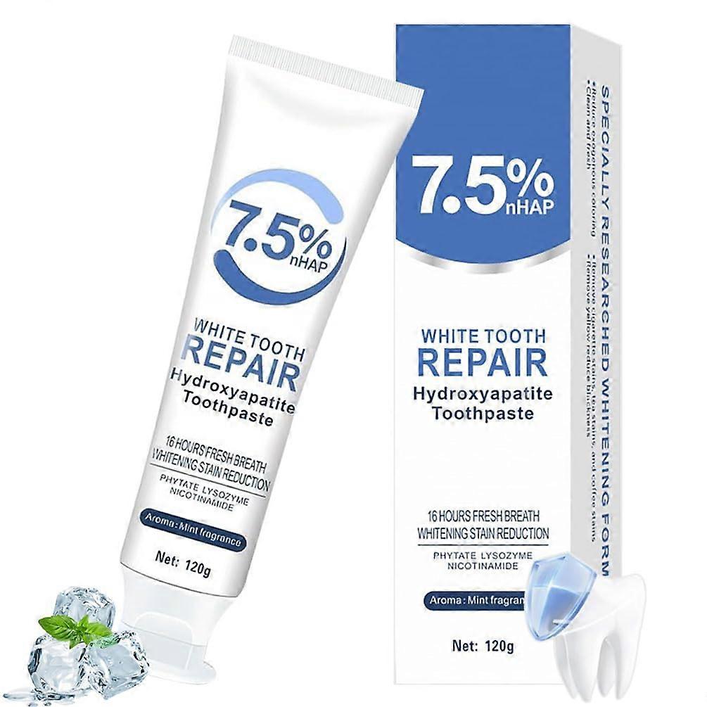 Hydroxyapatite Toothpaste for Sensitive Teeth, Fluoride  Enamel Protection, Fresh Mint Travel Size