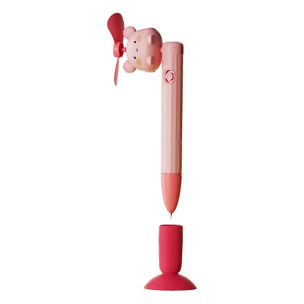 Multi-Function Writing Pen with Fan Design and Suction Cup
