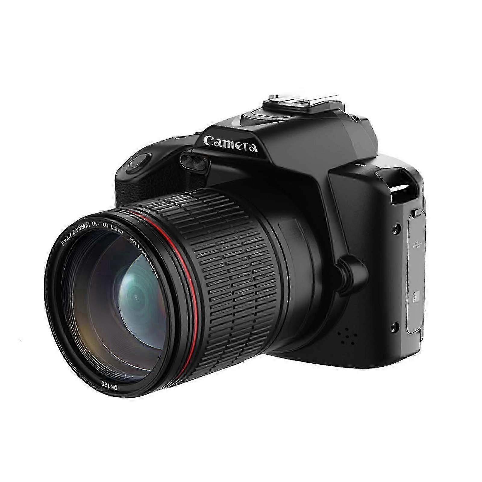 Câmera dupla 4K HD, com tela IPS de 3 polegadas e capacidade de visão noturna de 64 MP.