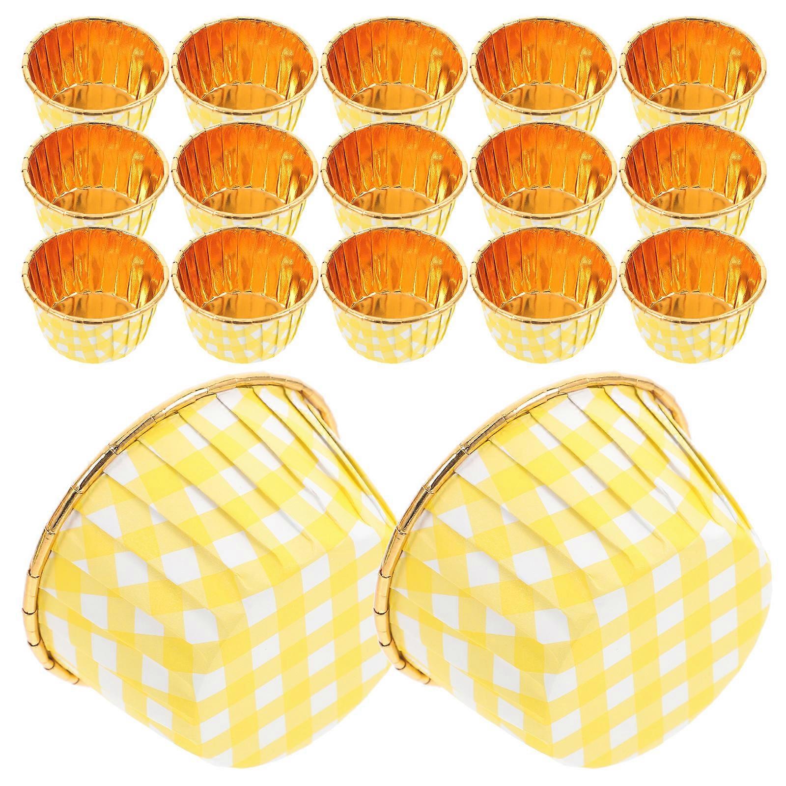 Yellow Cake Baking Cups Cupcake Liners for Storage Use 50Pcs