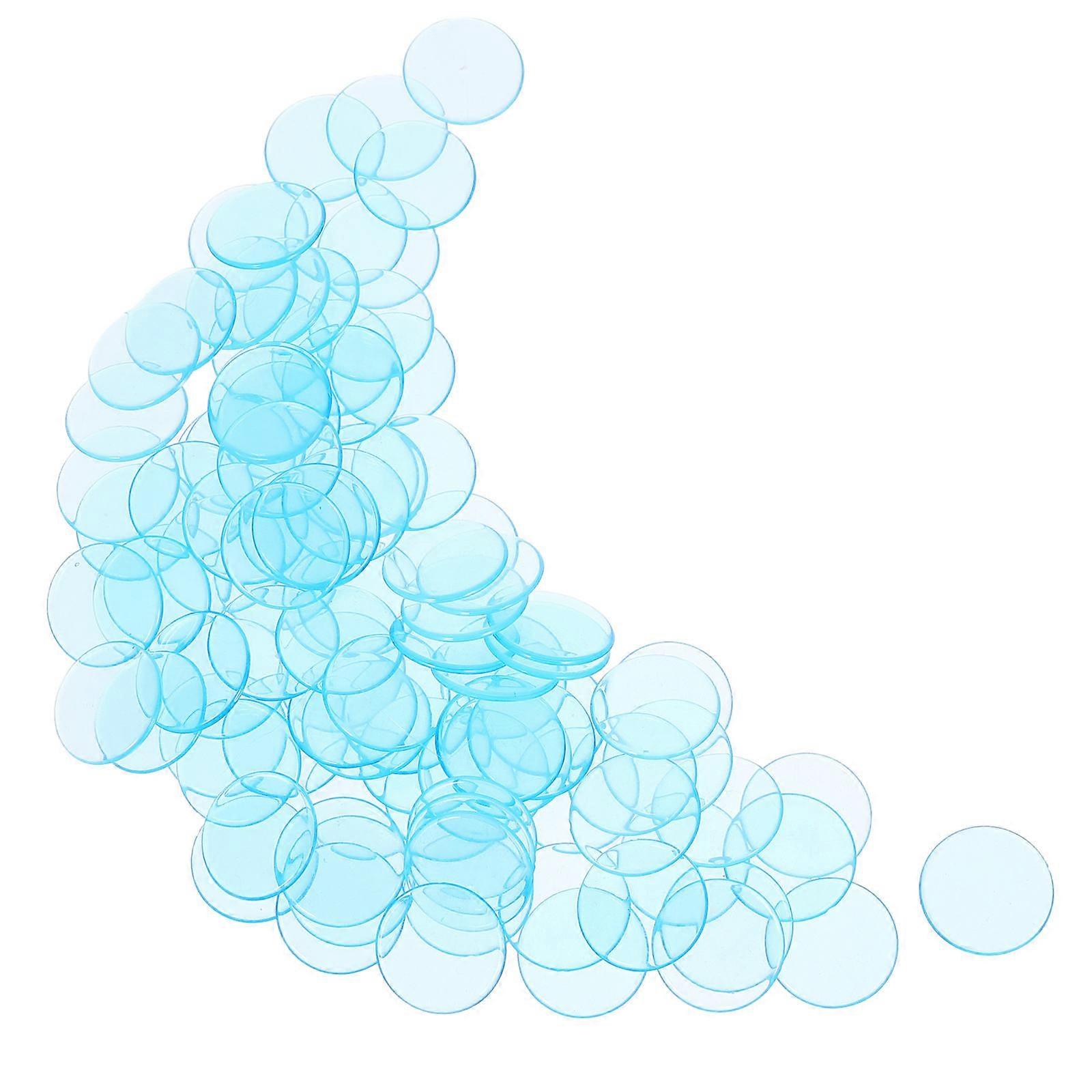 Counting Chips Plastic Markers for Games 100Pcs Blue Set