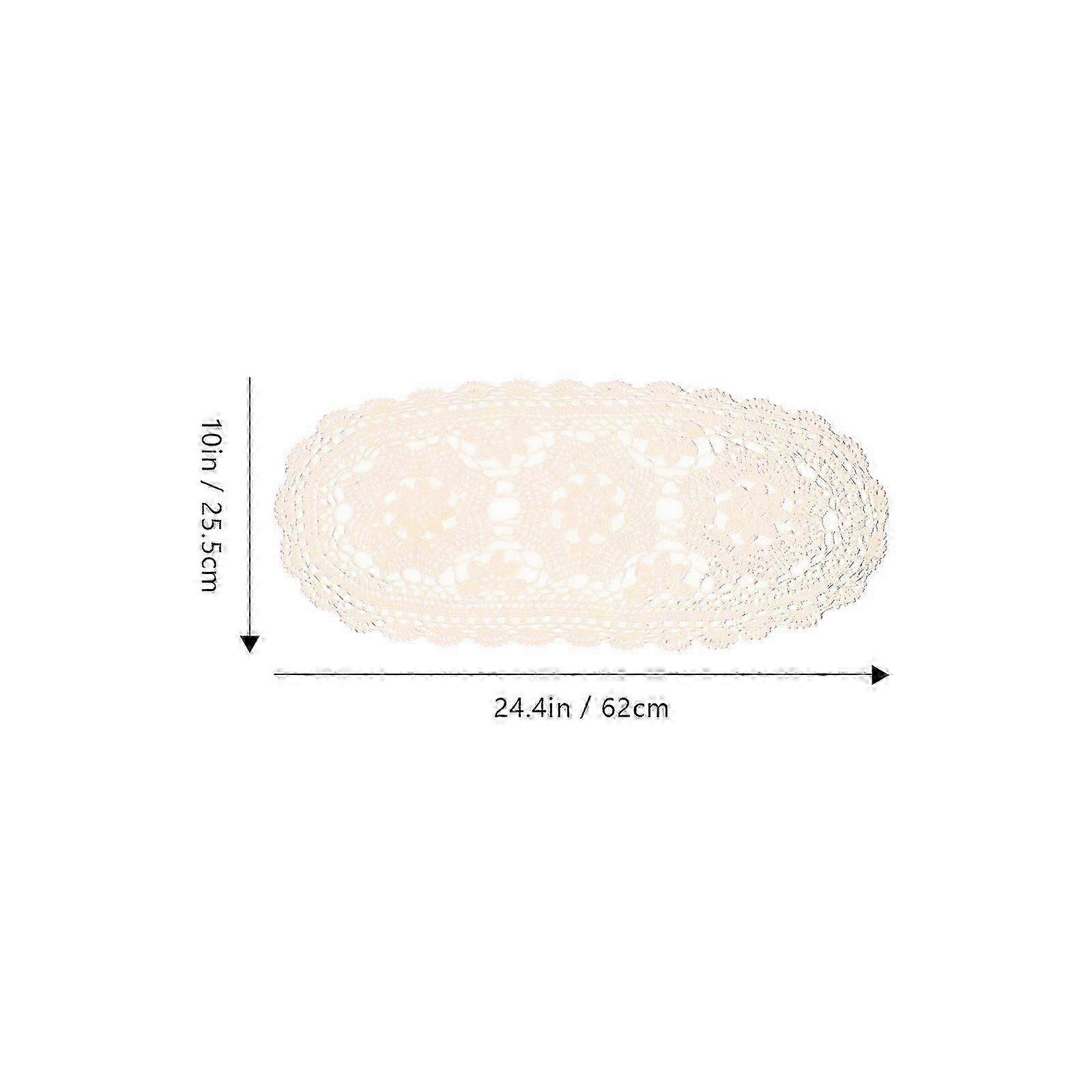 Chemin de table rustique en coton crocheté, 1 pièce