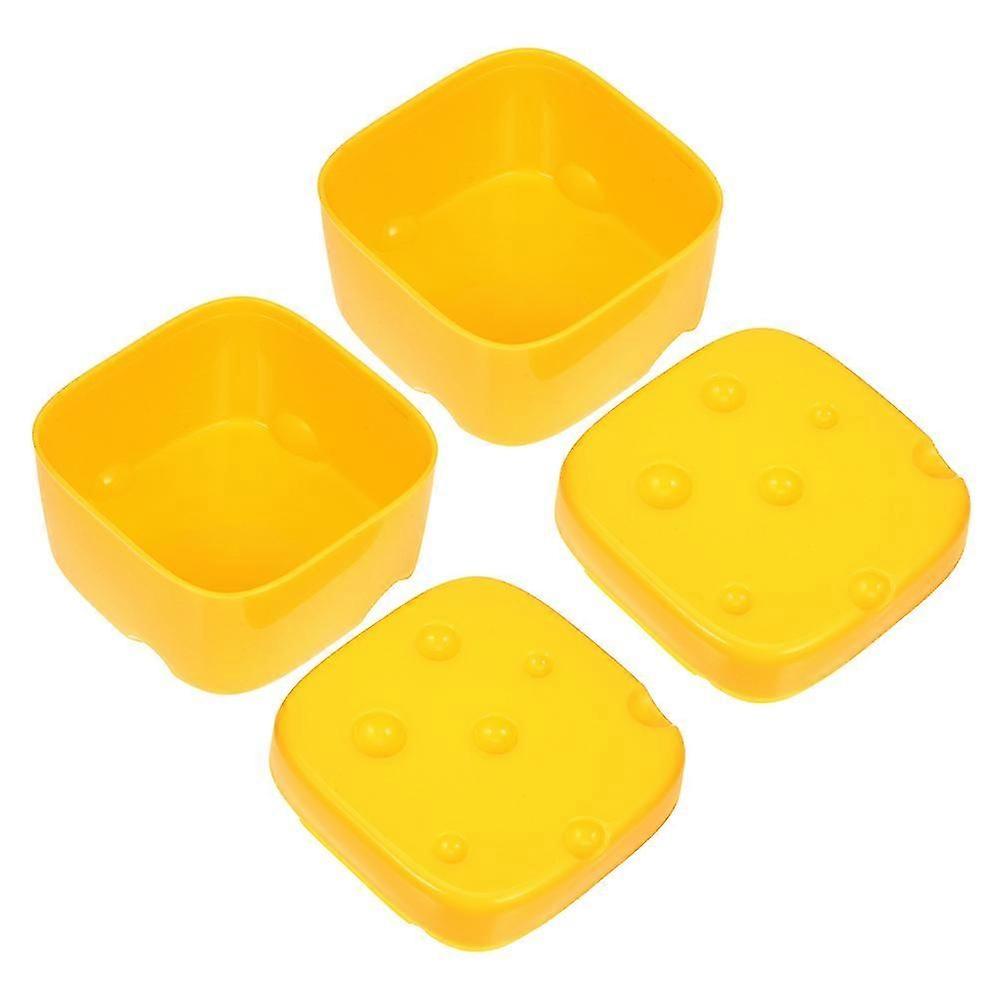 Cheese Storage Containers Slice Cheese Holder for Storage 2Pcs Plastic