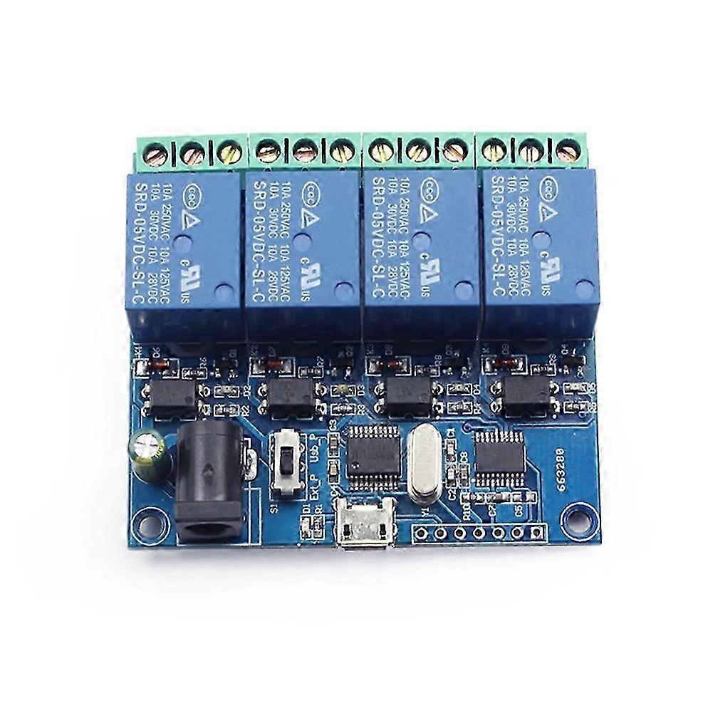 4 Channel USB Relay Module LCUS-4 Intelligent Control Relay Smart Switch USB 5V Smart Switch