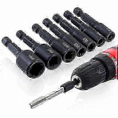 Durable alloy steel socket tap, compatible with pneumatic screwdrivers