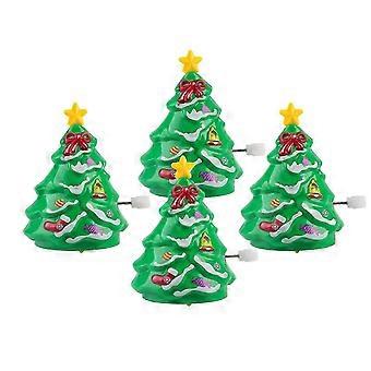 Weihnachtliches, aufziehbares, drehbares grünes Weihnachtsbaum-Spielzeug *4 Stück