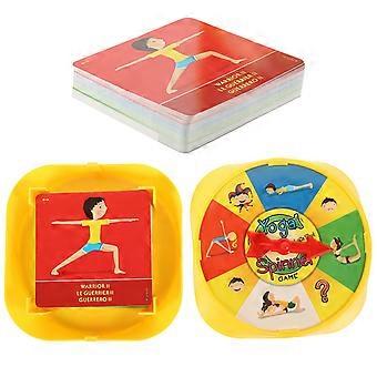 1 Satz familiendrehbares Lernspielzeug Yoga-Posen-Brettspielspielzeug für Kinder