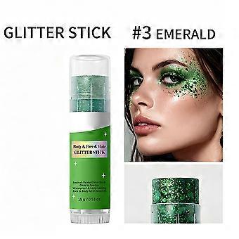 Glitter Stick Gel Texture Long-Lasting Dazzling Waterproof Eye Makeup Smudge-Proof Rich Sparkling Glitter