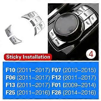 LHD-compatibel voor: B-M-W F10, F07, F12, F13, F20, F30, F32 Optionele auto-interieuraccessoires, autochroom, knopomslagsticker