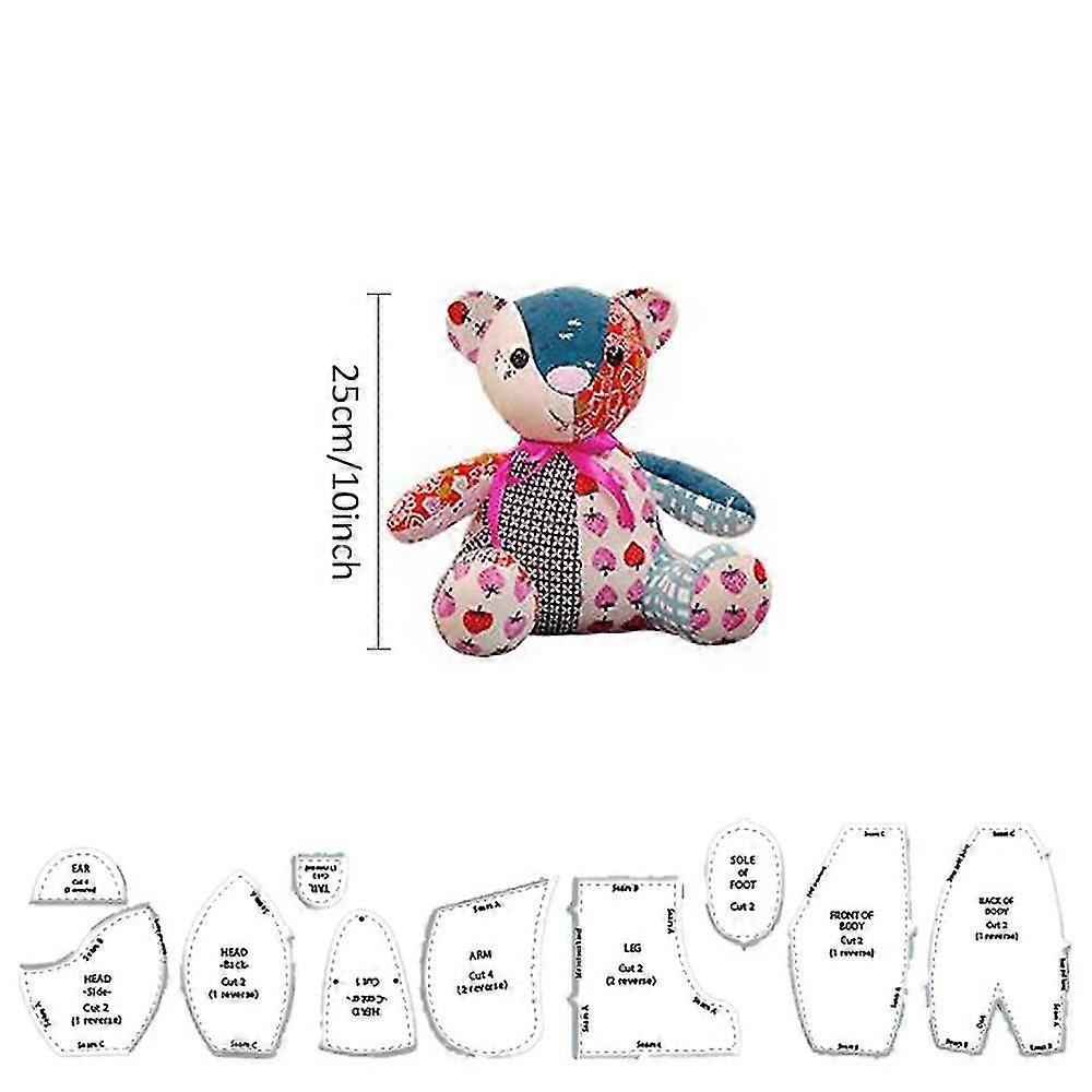 S/m/l Memory Bear Template Lineal Set DIY Hand Memory Bear Stencil Lineal Kit