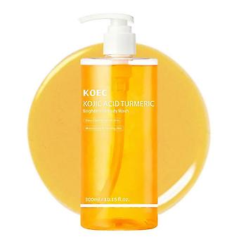 Kojisäure- und Kurkuma-Duschgel – 300 ml Tiefenreinigende Formel, hellt den Hautton auf, reduziert Pigmentflecken, sanftes Peeling für glatte, strahlende Haut