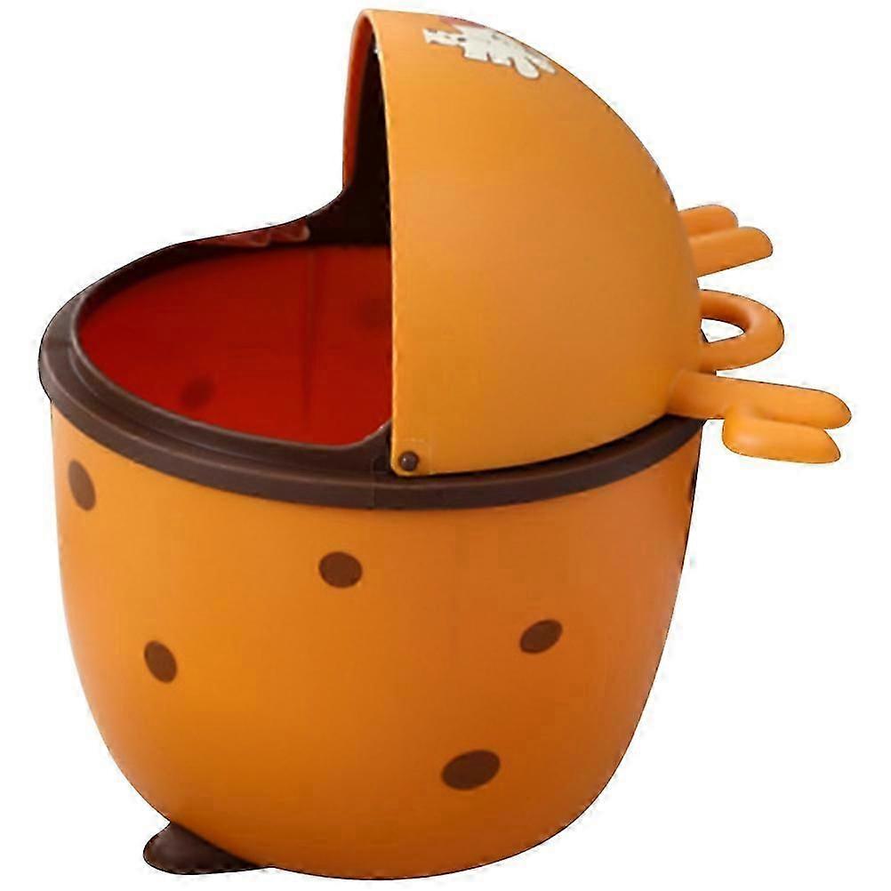 Cartoon Press Type Desktop Garbage Bin