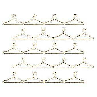 Doll Clothes Gown Hanger Set Miniature Design Iron Organizing Children Accessories 20Pcs