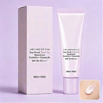 Stay Fresh Tone-Up Sunscreen, SPF 50+ With Centella And Ceramide - 50G