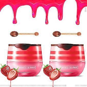 2PCS Lip Balm and Hydrating Overnight Mask for Deep Hydration and Lip Prep