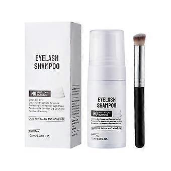 Eyelash Cleanser Foam 3.4 fl.oz for Sensitive Eyes with Soft Brush and Gentle Makeup Remover