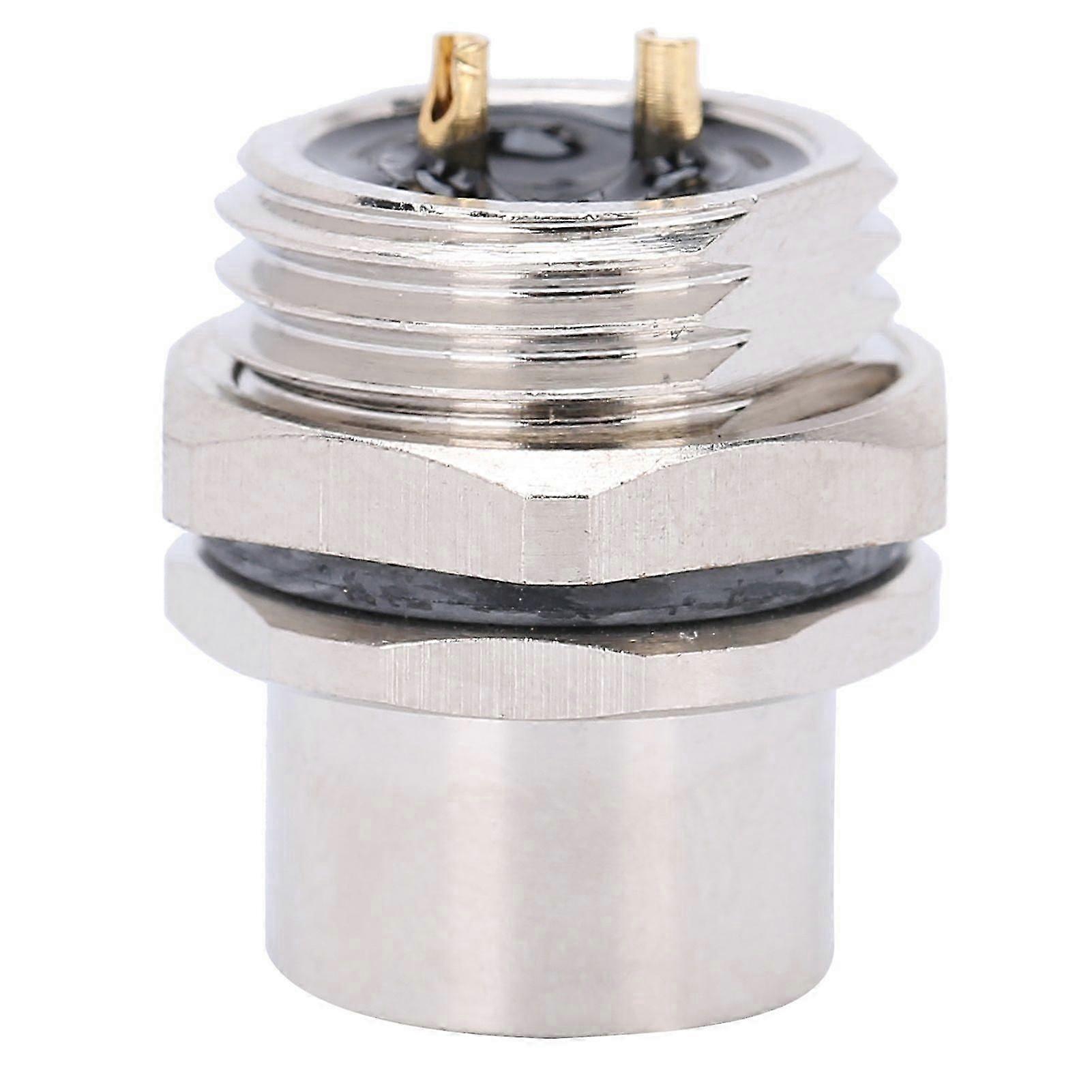 Panel Mount Socket 2 Pin Waterproof Connector Industrial Thread Power Outlet M12?B?S2