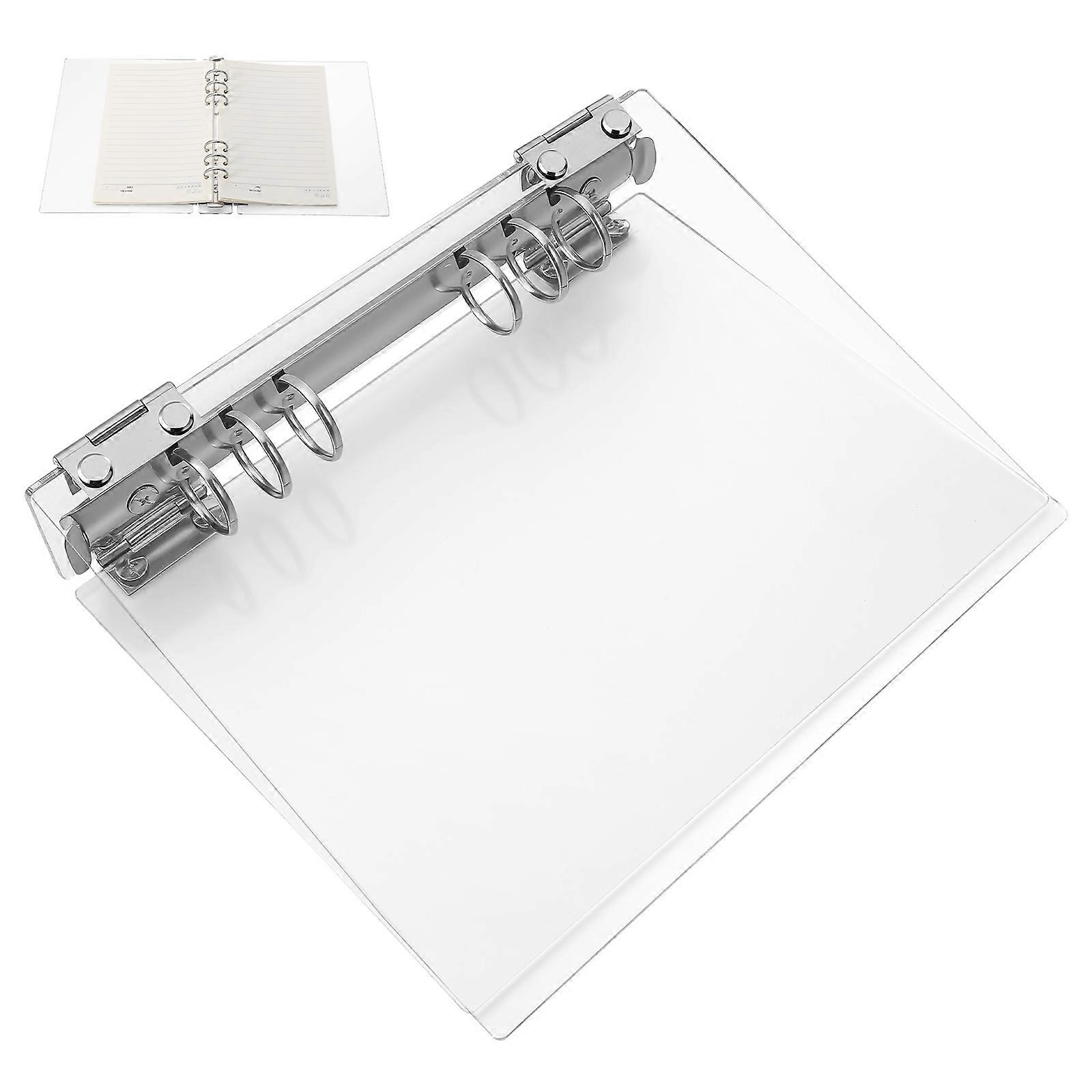 Notebook Cover Binder Shell Clear Binder Cover Acrylic View Binder Reusable Notebook Shell