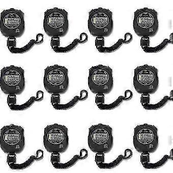 12 pack Multi-function Electronic Digital Sport Stopwatch Timer, Large Display with Date Time and Alarm Edition 529