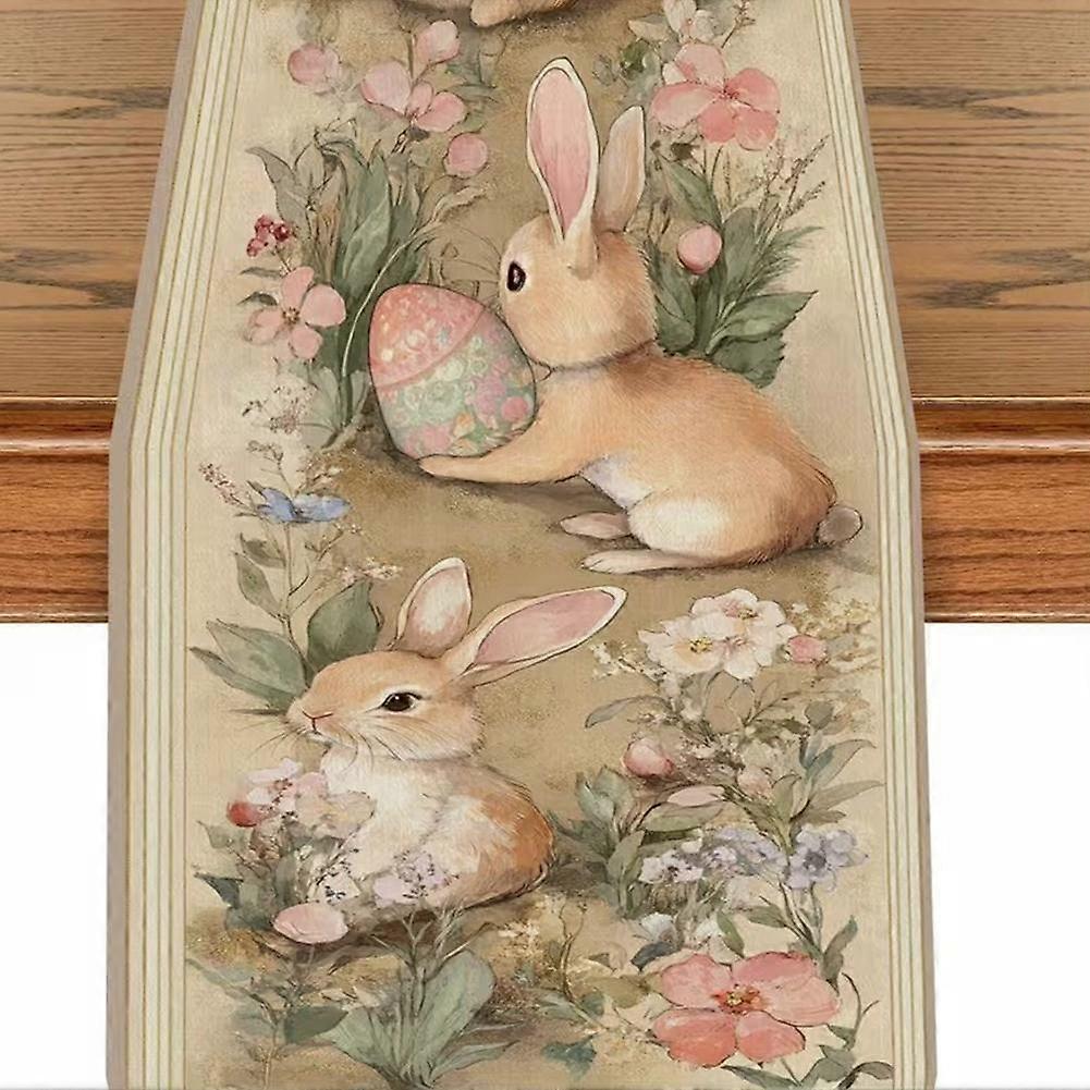 Easter Table Flag Decor - Multicolor Spring Party - Dining Table