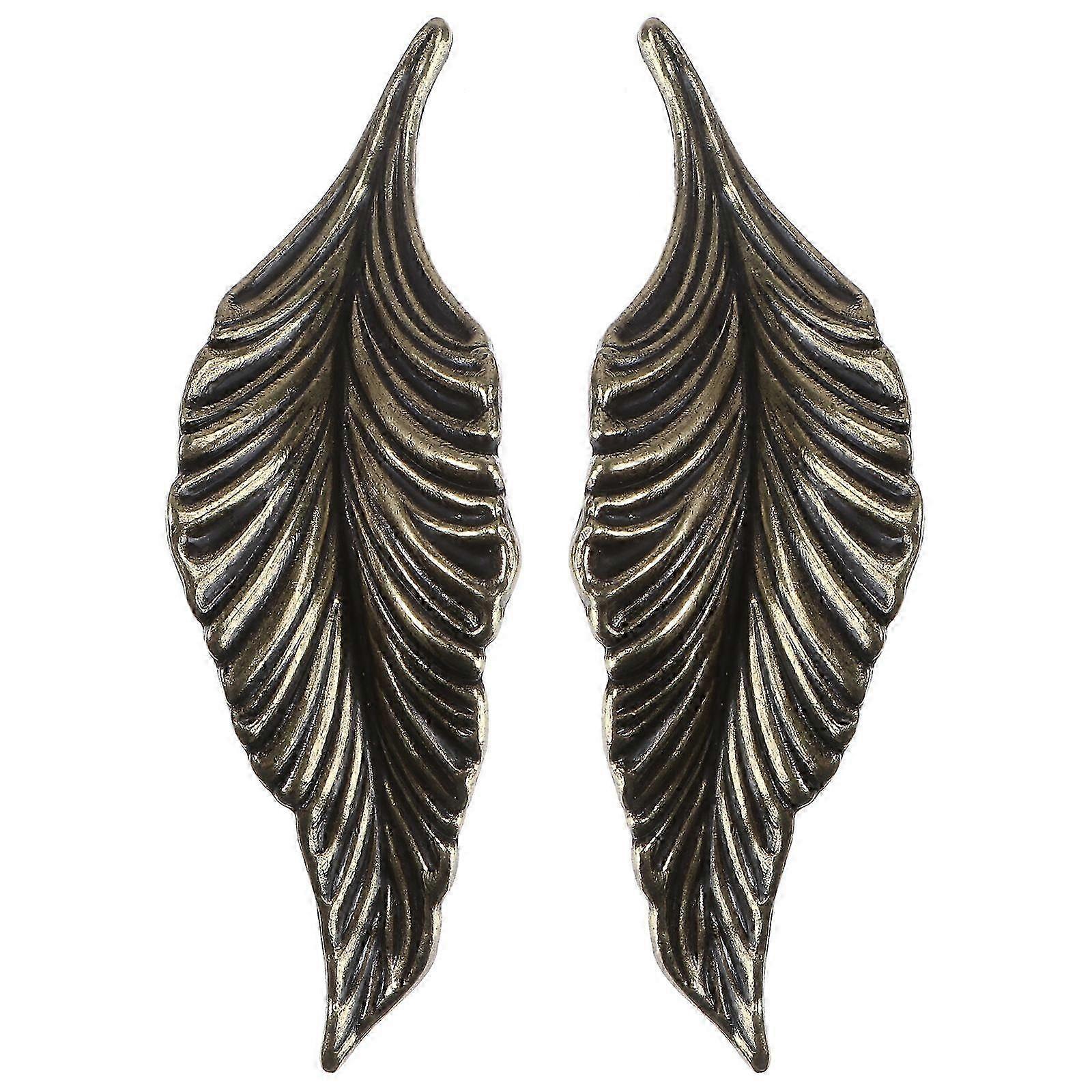 Tree Leaf Door Handle Zinc Alloy 2Pcs compatible with Home Decorative Pull Ring