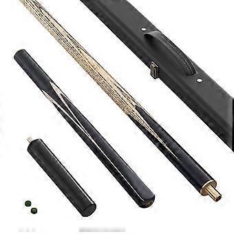 Taco de billar articulado de 1447,8 mm, con varilla de extensión y punta de cuero de 9,7 mm, peso de 538 g.