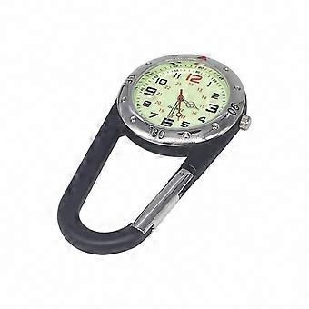 Luminous Face Digital FOB Watch with Clip-On Carabiner for Doctors, Nurses, Paramedics, Chefs, and Sports, Unisex for Men & Women