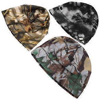 Winter Camouflage Hat for Outdoor Use 3Pcs Warmth Unisex Beanie Hat
