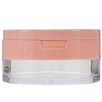 Pink Portable Empty Powder Case with Mirror for Storage Use