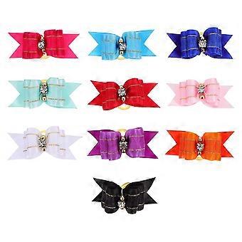 Pet Hair Accessories Adorable Dog Hair Tie for 10Pcs Colorful Pack