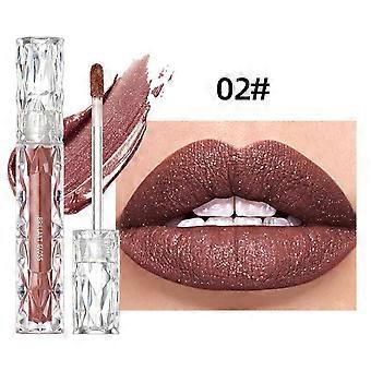 Liquid Glitter Lipstick, Diamond Shimmer Finish Highly Pigment Lip Tinted Stain, Waterproof Long Lasting Smudge-proof Lip