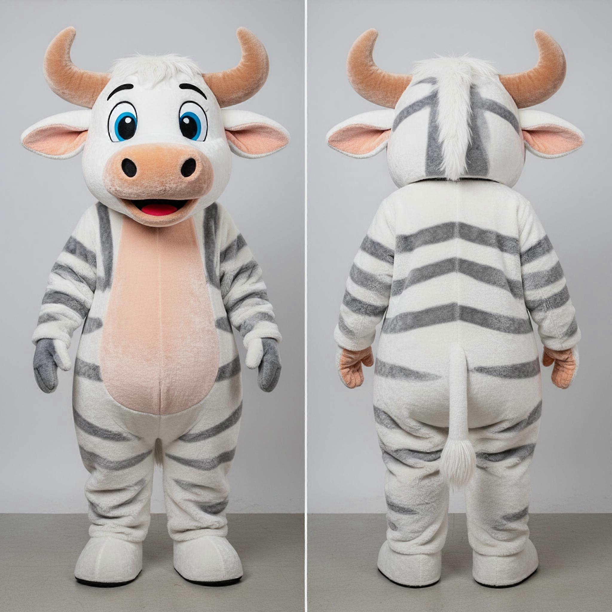 MASTICOT Ivory White Gentle Zebu Mascot