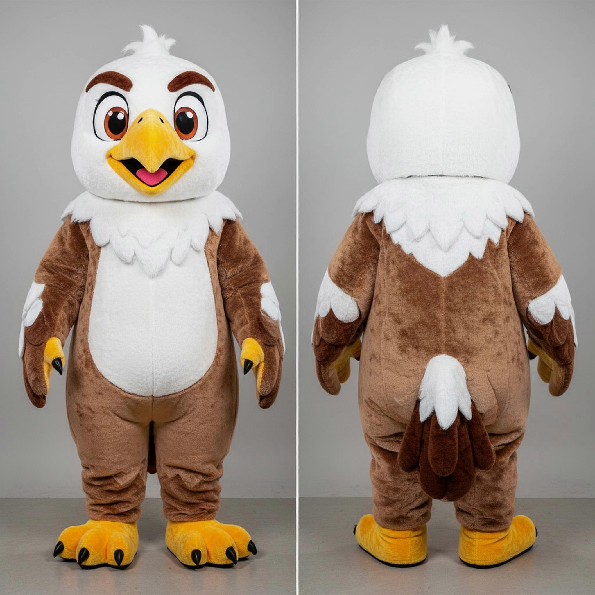 MASTICOT Pristine White Broad Winged Hawk Mascot