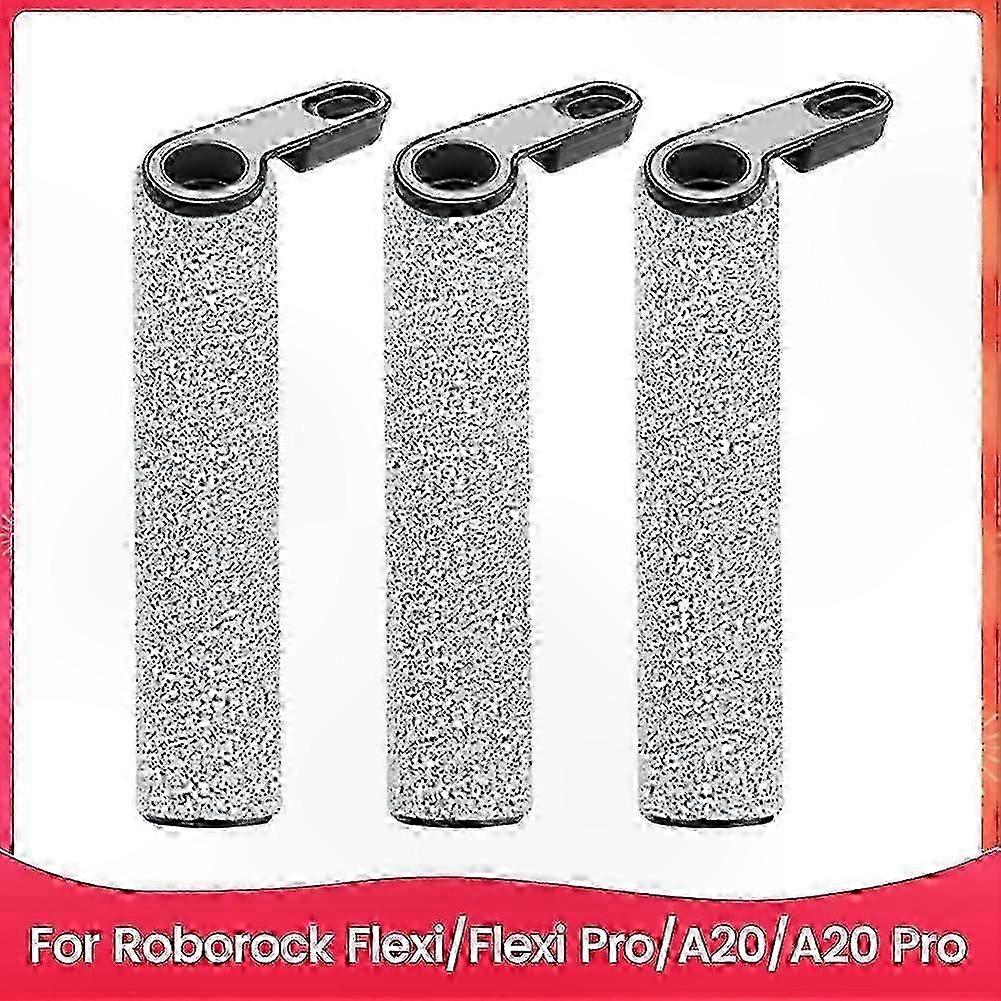 3-Pack Replacement Roller Brush compatible withRoborock Flexi Wet/Dry Vacuum Cleaners