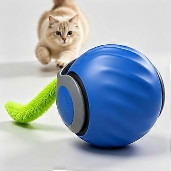 TXT-MATRIXI Rolling Cat Toy – Rechargeable Interactive Ball with Feather Tail, Smart Motion Toy for Indoor Feline Exercise & Play, Great Halloween