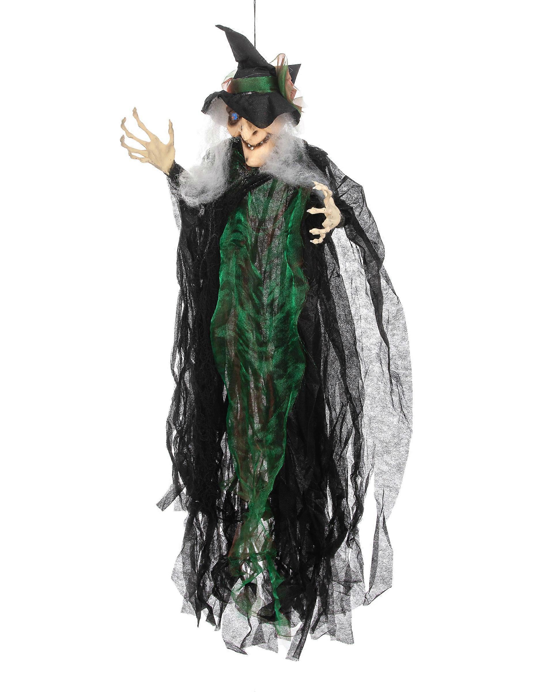 Luminous witch hanging decoration 110 cm