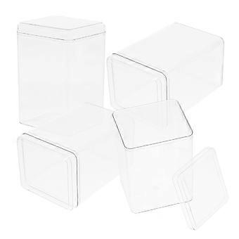 Caixa organizadora para figuras de ação com 8 caixas transparentes para bonecos de desenho animado.
