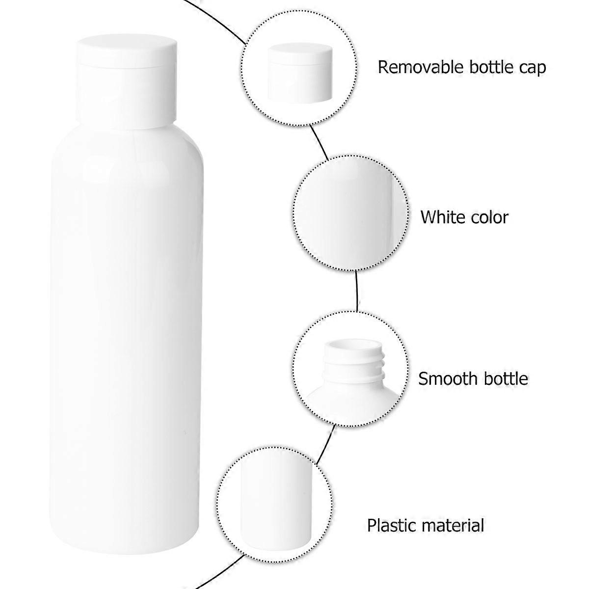 Plastic Sub Bottle White Storage Bottles for Cosmetics 5Pcs