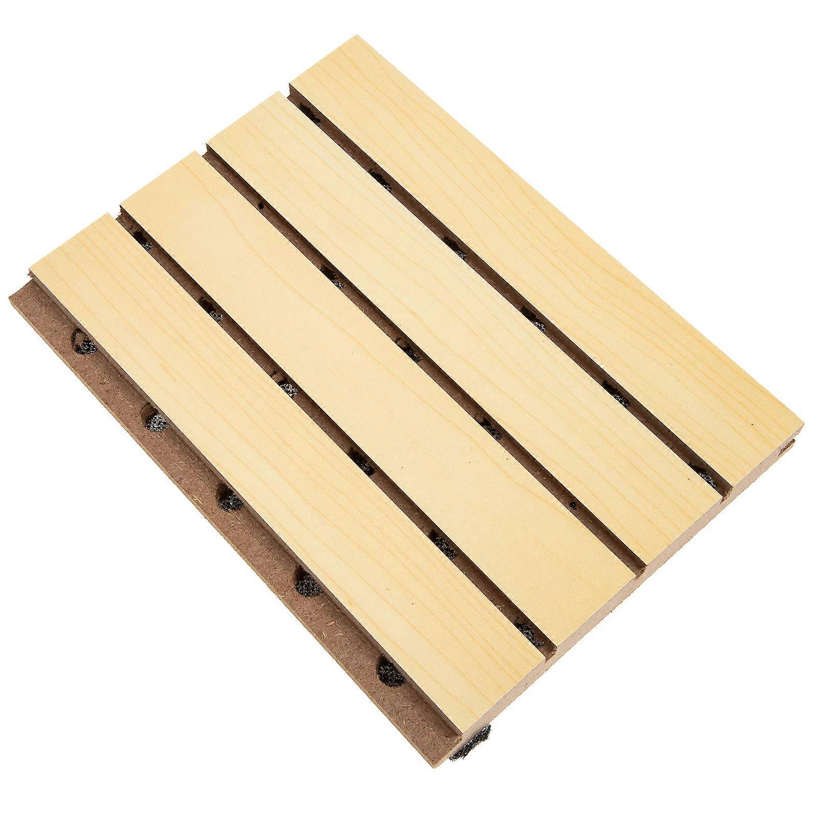 Light Brown Wood Acoustic Absorption Panel for Soundproofing