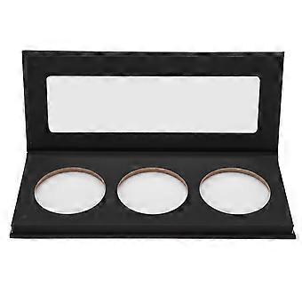 Tom ögonskuggspalett med 3 hål, återfyllningsbart sminketui för 3 behållare, kosmetikabehållare för resor, anpassningsbar makeupförvaring för professionella konstnärer