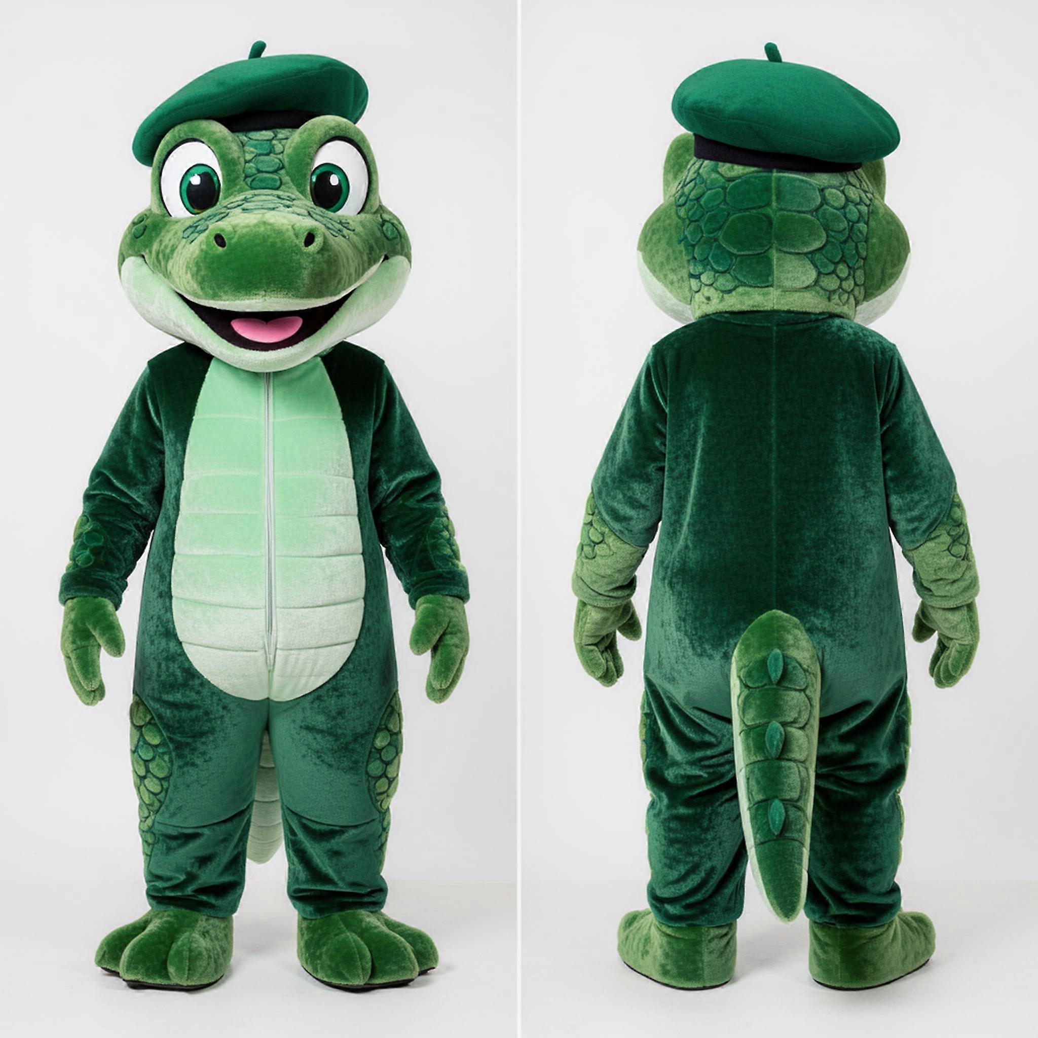 MASTICOT Emerald Green Playful Lizard Mascot
